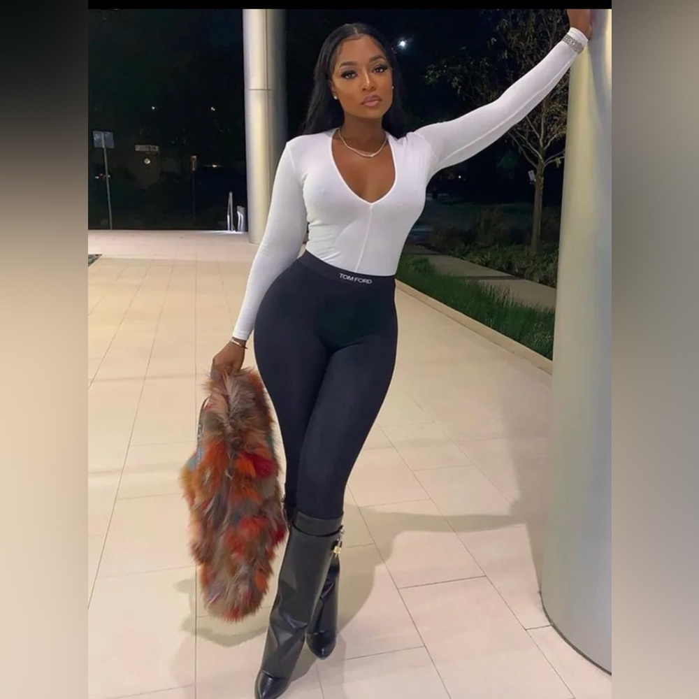 Jurllyshe letter print elastic waist fashion trendy leggings pants